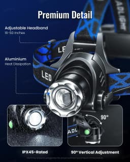 XIWANGFIRE T6 LED Headlamps Bright Heal Lamp18650 Long Endurance Lamp Rechargeable 3 Modes Torch Zoom Fishing Working Lantern