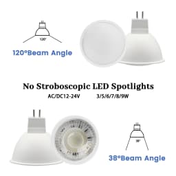 1-10pcs MR16 LED Spotlight Bulb GU5.3 Base 6W 600lm AC DC 12V 24V Bombillas Spot Light Replace 30W 50W Halogen Lamp Living Room