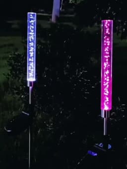 Solar Reed Bulb Bubble Stick RGB Color Acrylic Patio Park Landscape Spot Lawn Garden Plug-In Landscape Lights