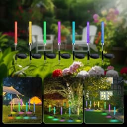 Solar Reed Bulb Bubble Stick RGB Color Acrylic Patio Park Landscape Spot Lawn Garden Plug-In Landscape Lights