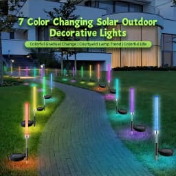 Solar Reed Bulb Bubble Stick RGB Color Acrylic Patio Park Landscape Spot Lawn Garden Plug-In Landscape Lights