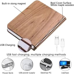 3D LED Book Light USB Rechargeable Night Light 3 Colors Foldable Table Lamp Creative LED Magnetic Lamp Portable Desk Lighting