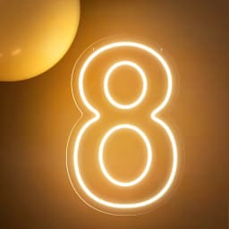 1-9 Numbers Happy Birthday Neon Sign Birthday Party Decoration lights Wedding Decor Neon LED Lights Room Wall Decor Lights
