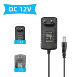 12V Power Supply Transformer with EU/US Plug Charger Converter AC 100-240V to DC 12V LED Lighting Adapter Driver 1A 2A 3A 5A 8A