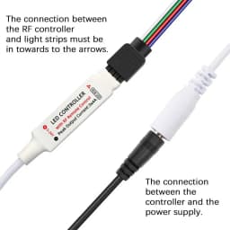 17 Key RF Wireless Remote LED Controller, DC 5V/12V/24V for 5050 3528 5630 LED Strip Lights, Mini 4-Pin RF LED RGB Controller