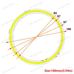 12V 2W 4W 6W 8W 10W 12W Angel Eye LED COB Light Source 20mm 40mm 60mm 80mm 100mm 120mm Accessories Suitable DIY Light Bulb White