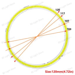 12V 2W 4W 6W 8W 10W 12W Angel Eye LED COB Light Source 20mm 40mm 60mm 80mm 100mm 120mm Accessories Suitable DIY Light Bulb White