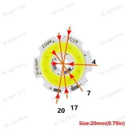 12V 2W 4W 6W 8W 10W 12W Angel Eye LED COB Light Source 20mm 40mm 60mm 80mm 100mm 120mm Accessories Suitable DIY Light Bulb White