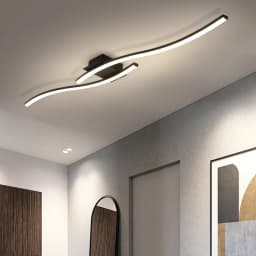 Modern Minimalist Black Ceiling Light Bedroom LED Pendant Ceiling Lamp Design for Home Décor Living Room Office Interior