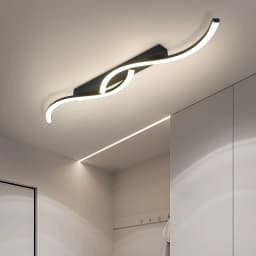 Modern Minimalist Black Ceiling Light Bedroom LED Pendant Ceiling Lamp Design for Home Décor Living Room Office Interior