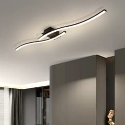 Modern Minimalist Black Ceiling Light Bedroom LED Pendant Ceiling Lamp Design for Home Décor Living Room Office Interior