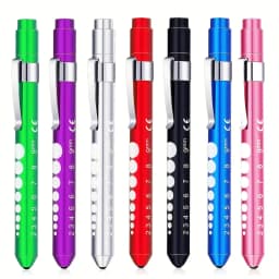 1 Pc，LED Penlight for Nurses Reusable Portable Flashlight with Pupil Size Markers with Pocket Clip Gift for Nurses and Doctors