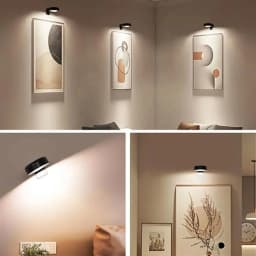 Wall-mounted RGB Painting Light Dimmable with Remote Control Painting Lamp Adjustable 13-Color Battery Operated