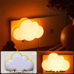 LED Cloud Smart Motion Sensor Night Lights Room DecorEU/US Plug in for Kids Bedroom Stair Hallway Study Bedhead Night Lamps