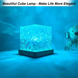 Ocean Lamp Water Light Projector - Water Ripple Projector Light Cube Aurora Northern Lights Wave Ripple Night Light for Bedroom