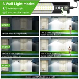 LED Outdoor Solar Light 316/158 LED Motion Sensor Solar Wall Lamp With Remote Waterproof 3 Work Modes Garden Decor Street Lights