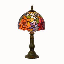 European Style Table Lamp Stained Glass Reading Light Small Room Decorate Lamp for Home Living Room Nightstand Bedroom Office