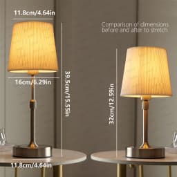 Metal table lamp with adjustable height PortableWirelessTouch Desktop Night Light for Restaurant Hotel Bar Bedroom Readinglamp