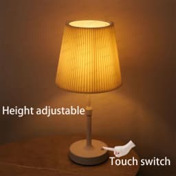 Metal table lamp with adjustable height PortableWirelessTouch Desktop Night Light for Restaurant Hotel Bar Bedroom Readinglamp