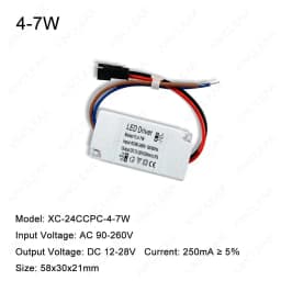 LED Panel Driver Constant Current 3W 5W 7W 12W 18W 24W DC 250-280mA LED Power Supply Plastic AC 90-265V Home Improvement