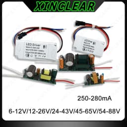 LED Panel Driver Constant Current 3W 5W 7W 12W 18W 24W DC 250-280mA LED Power Supply Plastic AC 90-265V Home Improvement