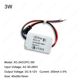 LED Panel Driver Constant Current 3W 5W 7W 12W 18W 24W DC 250-280mA LED Power Supply Plastic AC 90-265V Home Improvement