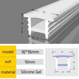 Recessed White Silicone Tube LED Neon Light Flexible Rope Channel Diffuser WS2811 WS2812B Outdoor Waterproof Ribbon Strip Tube