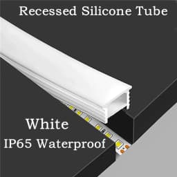 Recessed White Silicone Tube LED Neon Light Flexible Rope Channel Diffuser WS2811 WS2812B Outdoor Waterproof Ribbon Strip Tube