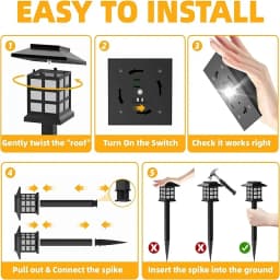 2~12Pcs Solar LED Pathway Lights Outdoor Waterproof Walkway Garden Decor Street Lamp for Landscape Yard Patio Driveway