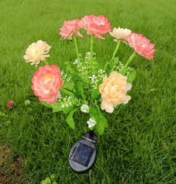 Solar Lights Outdoor Lighting Solar Garden Light Snow Lotus Flower Lawn Lamp for Yard Patio Flower Party Lamp Wedding Mother Day