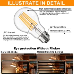 24V 12V Low Voltage LED Bulb Warm White 2700K 6W E27 A19 Light Bulbs for Off-Grid Solar Battery Systems RVs Marine Lighting