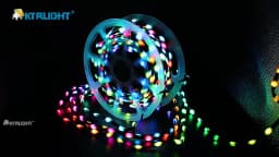 DC12V WS2811 3PIN Pixel String Signal RGB Addressable Fairy Lights for Room Decor, Ramadan, Outdoor IP68 Black Wire Pitch