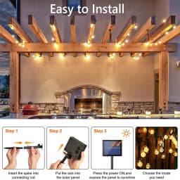 Solar Lights for Outside LED Solar String Lights Waterproof Crystal Globe Light with 8 Modes Garden Light Party Wedding Decor