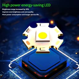 Super Bright LED Flashlight Rechargeable Spotlight Lamp High Power Tactical Torch Waterproof Lantern Outdoor Emergency LED Light