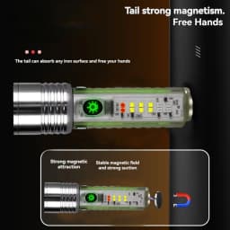 Super Bright LED Flashlight Rechargeable Spotlight Lamp High Power Tactical Torch Waterproof Lantern Outdoor Emergency LED Light
