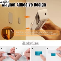 AITHEA Rechargeable Motion Sensor LED Bar Light Induction Night Light Portable Lamp for Cabinet Bedside Bathroom Mirror Light