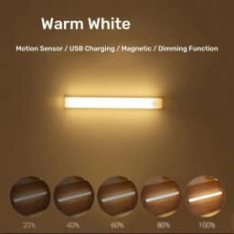 AITHEA Rechargeable Motion Sensor LED Bar Light Induction Night Light Portable Lamp for Cabinet Bedside Bathroom Mirror Light