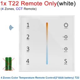 Skydance PK2(G) PF2(G) T12-K T12 T12-1 T22 TW2 TW2-4 RK2 1 4Zone 2.4G Wireless RF Color Temperature Wall Mount Remote for CCT