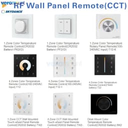 Skydance PK2(G) PF2(G) T12-K T12 T12-1 T22 TW2 TW2-4 RK2 1 4Zone 2.4G Wireless RF Color Temperature Wall Mount Remote for CCT