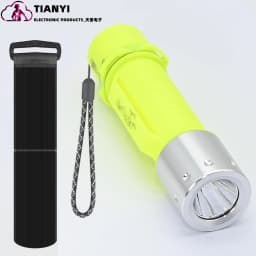 Diving Flashlight with Rechargeable Power, Scuba Dive Light Super Bright, Underwater Flashlights IPX8 Waterproof 3 Modes Dive