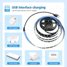 UV LED Light Strip Flexible LED Strip Light Ultraviolet 395-405nm Black Light 2835 SMD UV Lamp DC 5V LED Ribbon For Glow Party