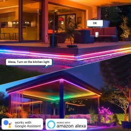 Wiscolor WIFI RGBIC LED Neon Strip Lights Waterproof Voice Control Work With TUYA Smart Life For DIY Room Home Decoration