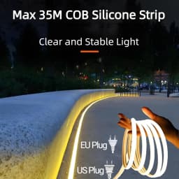 35M 20M Set COB LED Silicone Tube Strip Light EU 220V Standard Waterproof High Lumen For Outdoor Villa Garden Swimming Pool Yard