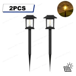 Solar Outdoor Ground Plug Lawn Lamp Patio Villa Led Ambiance Tungsten Lamp Outdoor Park Decoration Landscape Lights Garden Decor