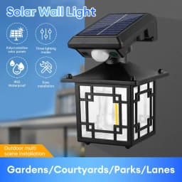 Motion Sensor Garden Street Solar Lamp IP65 Waterproof Garden Security Wall Light LED Outdoor Solar Lamp for Yard Patio Pathway