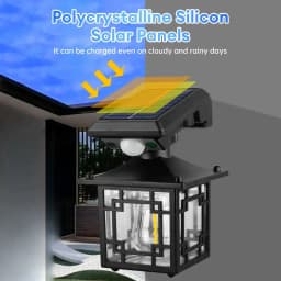 Motion Sensor Garden Street Solar Lamp IP65 Waterproof Garden Security Wall Light LED Outdoor Solar Lamp for Yard Patio Pathway