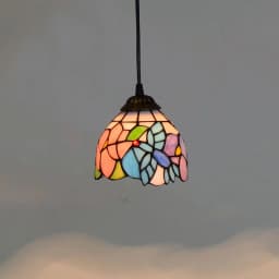 Colorful Mediterranean Style Bohemia Lamp Stained Glass Shade Mosaic Pendant Light for Dining Room Bar Lighting