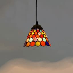 Colorful Mediterranean Style Bohemia Lamp Stained Glass Shade Mosaic Pendant Light for Dining Room Bar Lighting