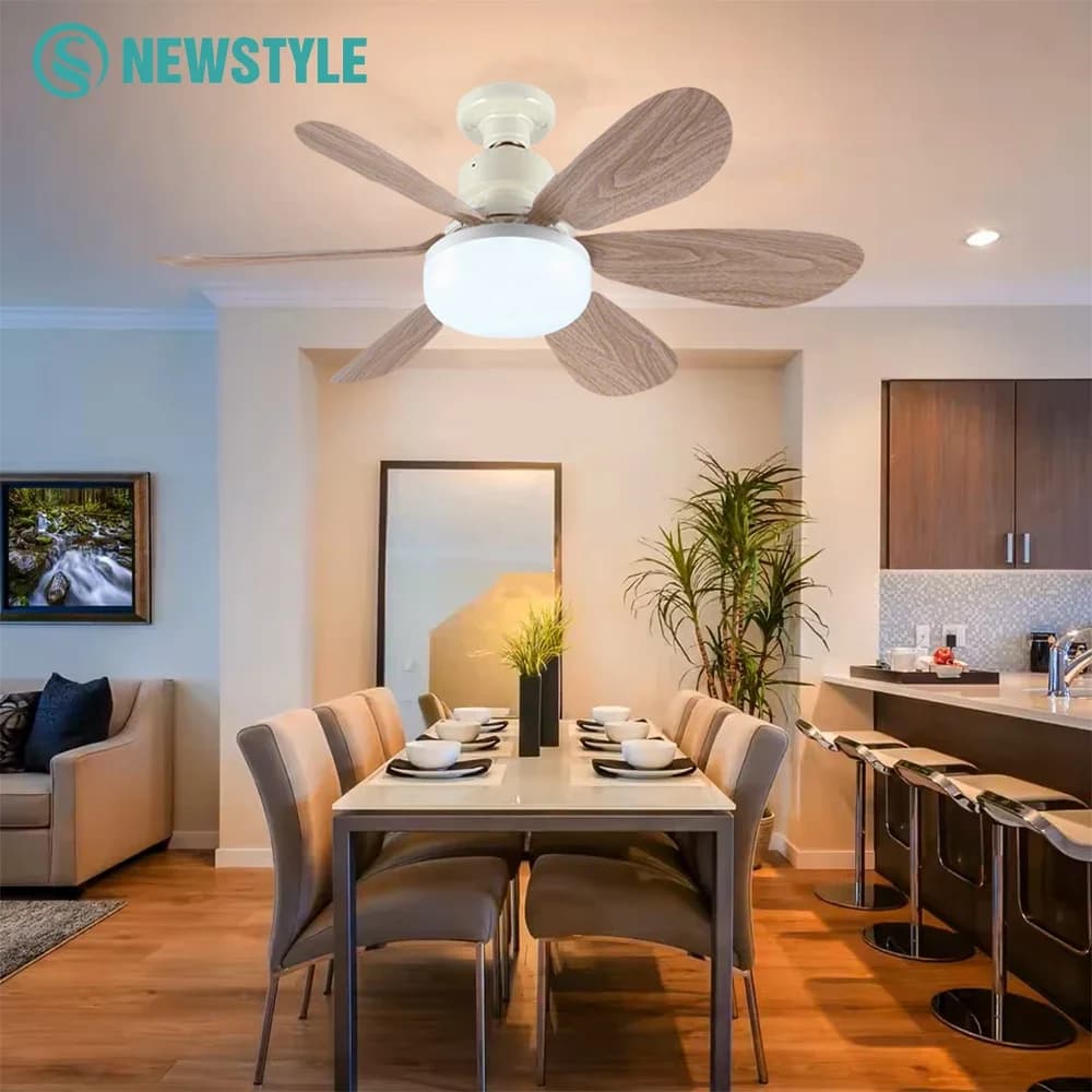 20-40W LED CeIling Fan Light E26 E27 Base Wireless Remote Smart Fan 3 Adjustable with Lighting Modes for Living Room Home Fans