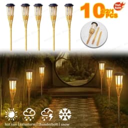 Bamboo Solar Flame Lights Torch Lights Bamboo Simulated Solar Flame Lawn Garden Lights Luces Led Solares Para Jardin Exterior
